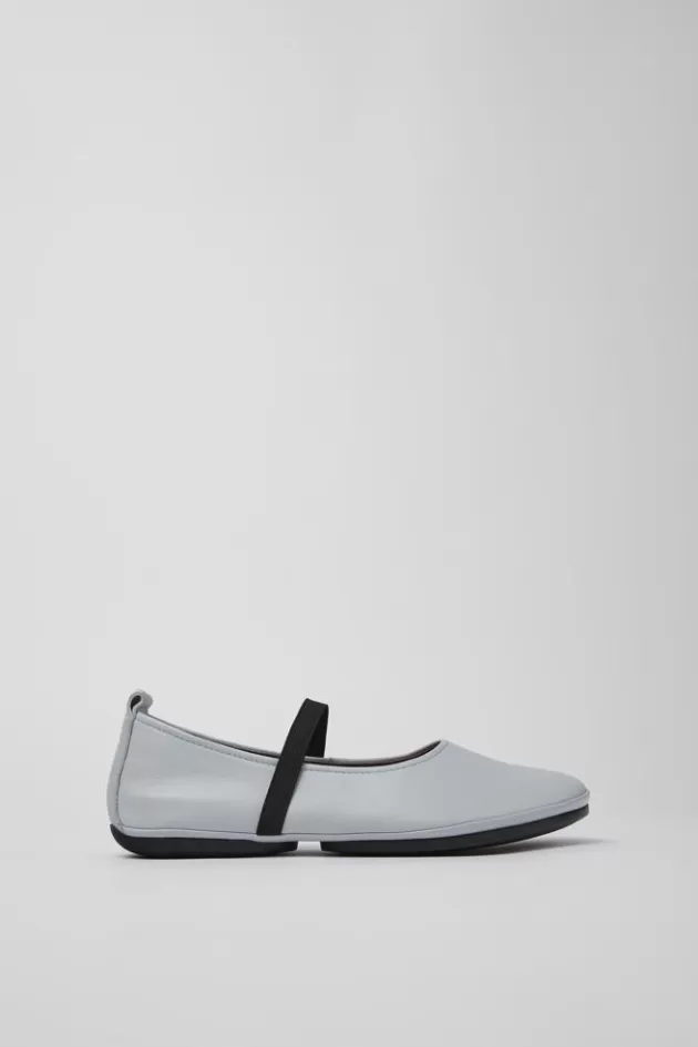 Fashion Camper Grijze Leren Mary Jane-Schoenen Voor Dames