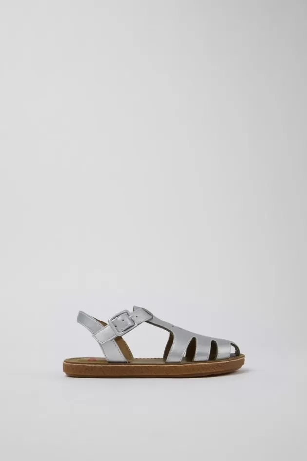 Store Camper Grijze Leren Sandaal