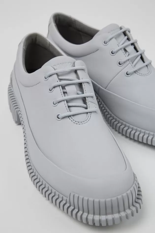 Cheap Camper Grijze Leren Schoen Voor Dames