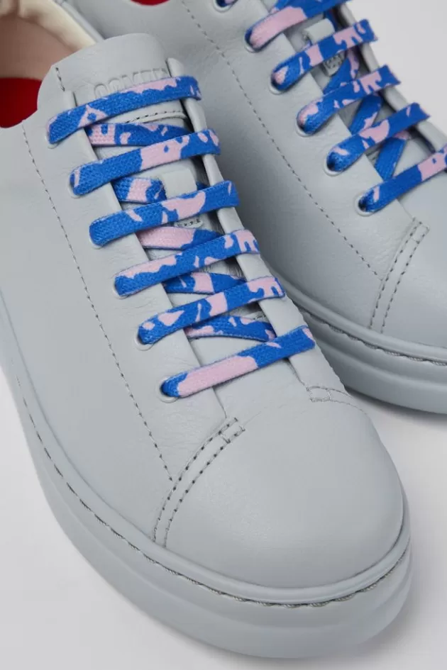 Discount Camper Grijze Leren Sneaker Voor Dames