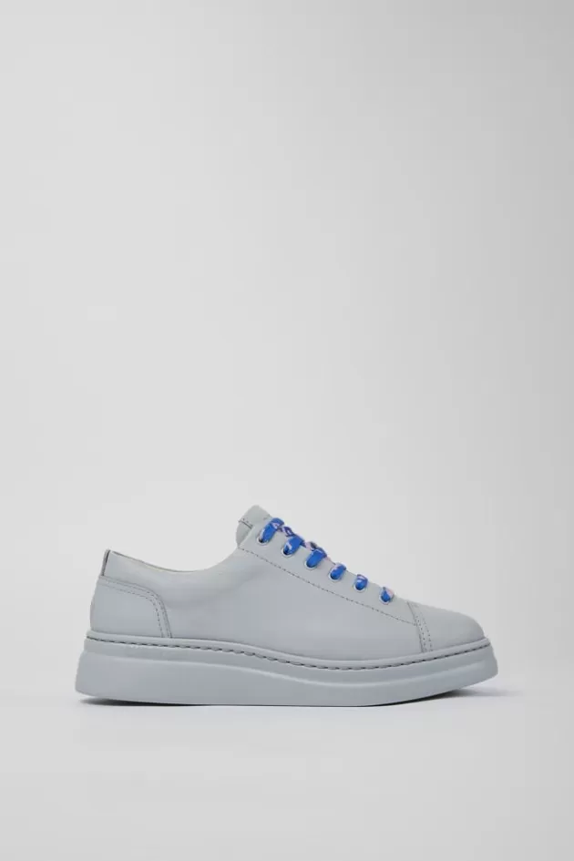 Discount Camper Grijze Leren Sneaker Voor Dames