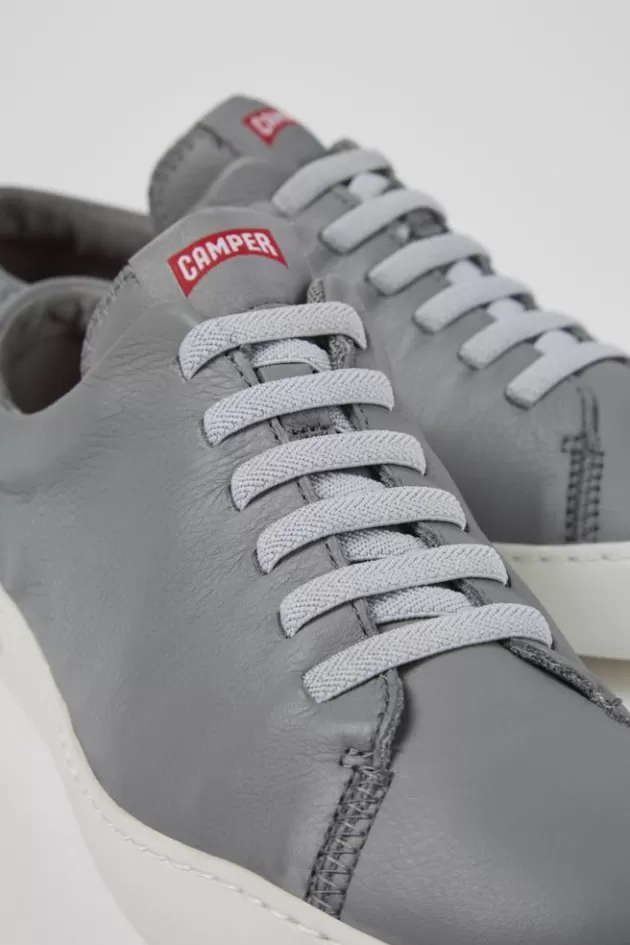 Hot Camper Grijze Leren Sneaker Voor Heren