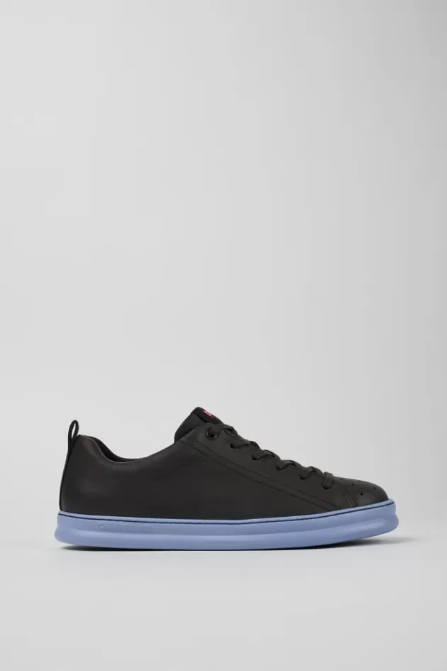 Best Sale Camper Grijze Leren Sneaker Voor Heren