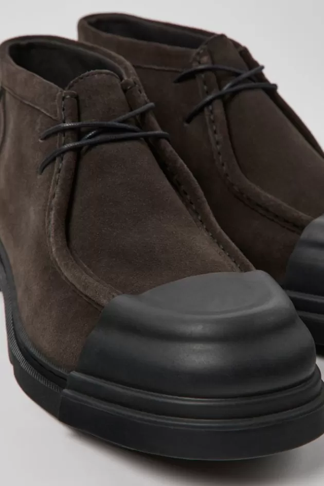 Online Camper Grijze Nubuck Herenschoenen