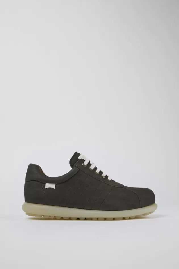 Sale Camper Grijze Nubuck Oxford Sneaker Voor Heren