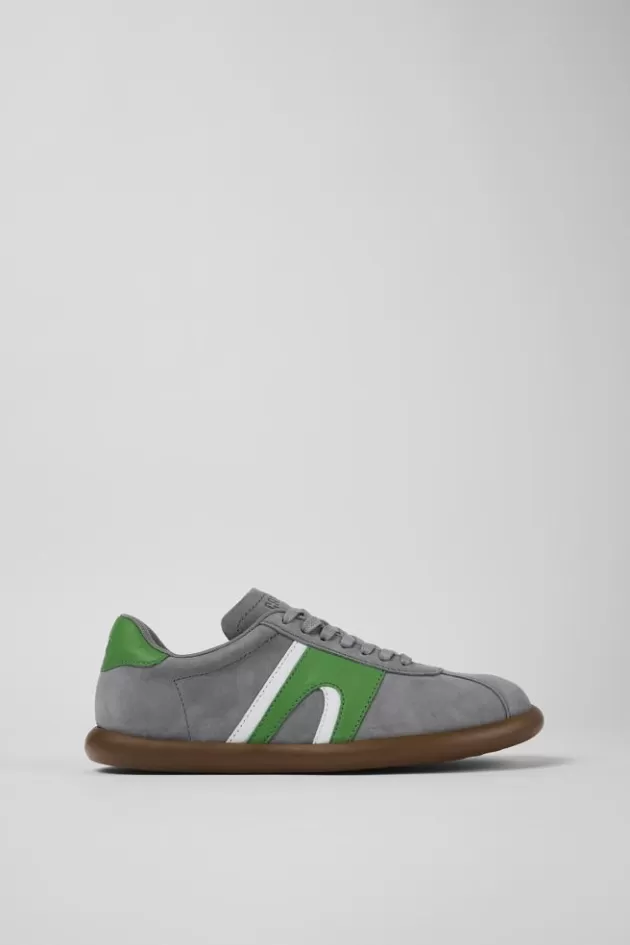 New Camper Grijze Nubuck/Leren Sneaker Voor Dames