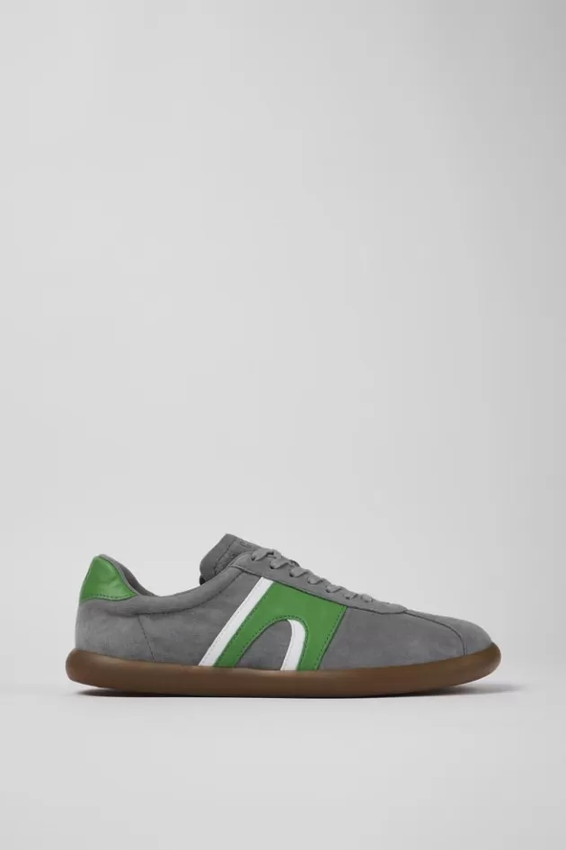 Cheap Camper Grijze Nubuck/Leren Sneaker Voor Heren