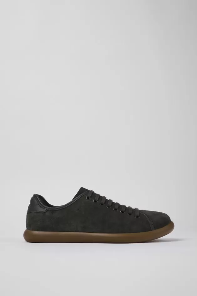 Best Camper Grijze Nubuck/Leren Sneaker Voor Heren
