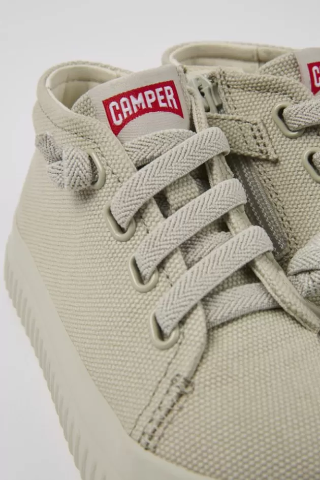 Hot Camper Grijze Stoffen Kindersneakers
