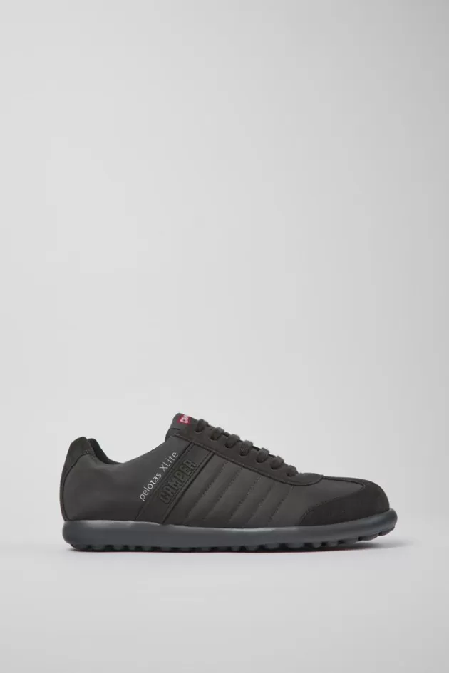 Online Camper Grijze Textiel En Nubuck Herenschoenen
