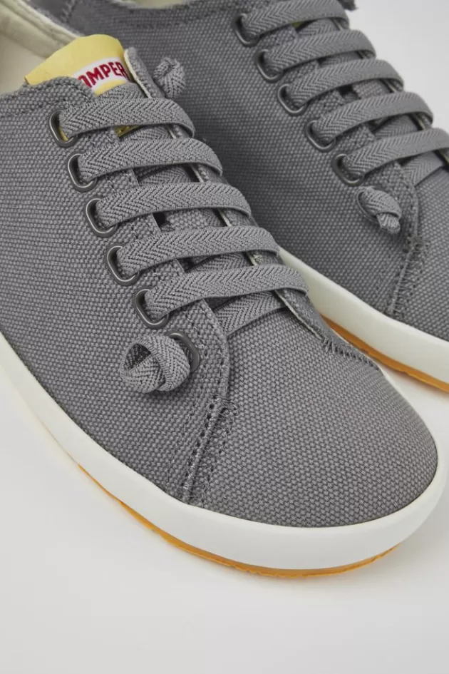 Cheap Camper Grijze Textiel Sneaker Voor Dames