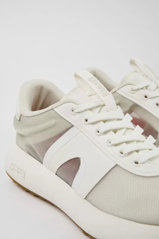 Cheap Camper Grijze Textiel Sneaker Voor Dames