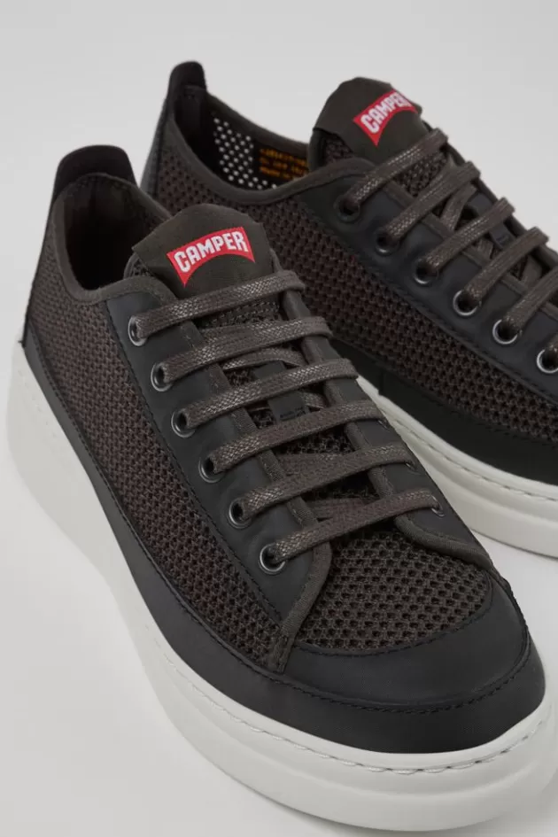 Best Sale Camper Grijze Textiel Sneaker Voor Dames