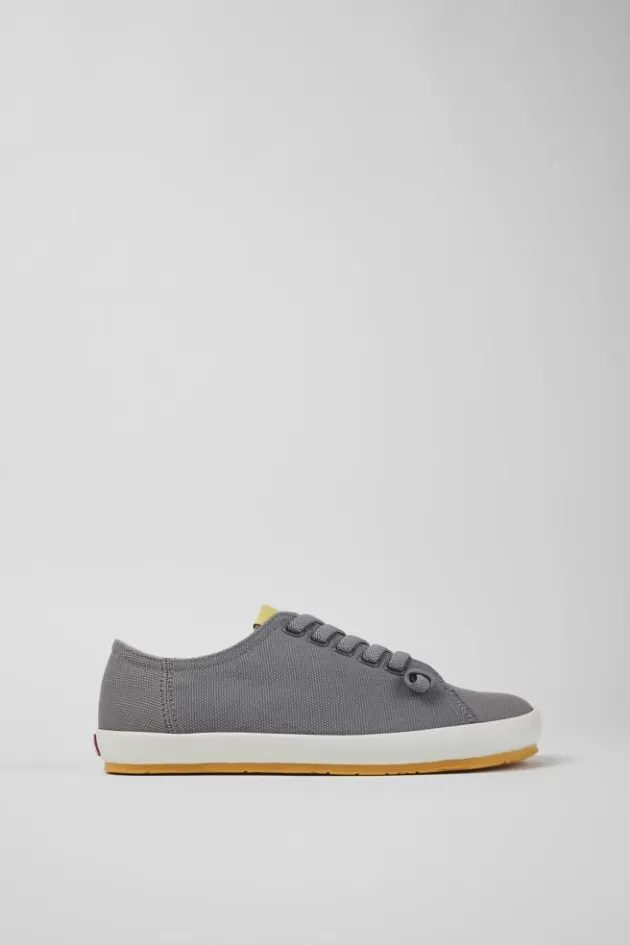 Cheap Camper Grijze Textiel Sneaker Voor Dames