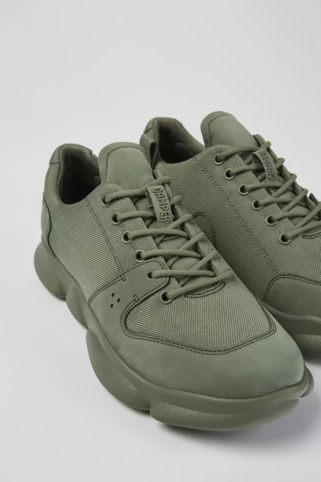 Shop Camper Groene Herensneakers Van Leer En Gerecycled Pet