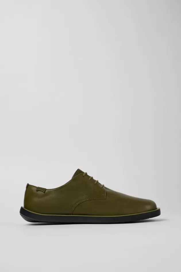 Online Camper Groene Leren Blucher Voor Heren