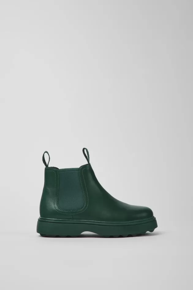 Online Camper Groene Leren Chelseaboots Voor Kinderen