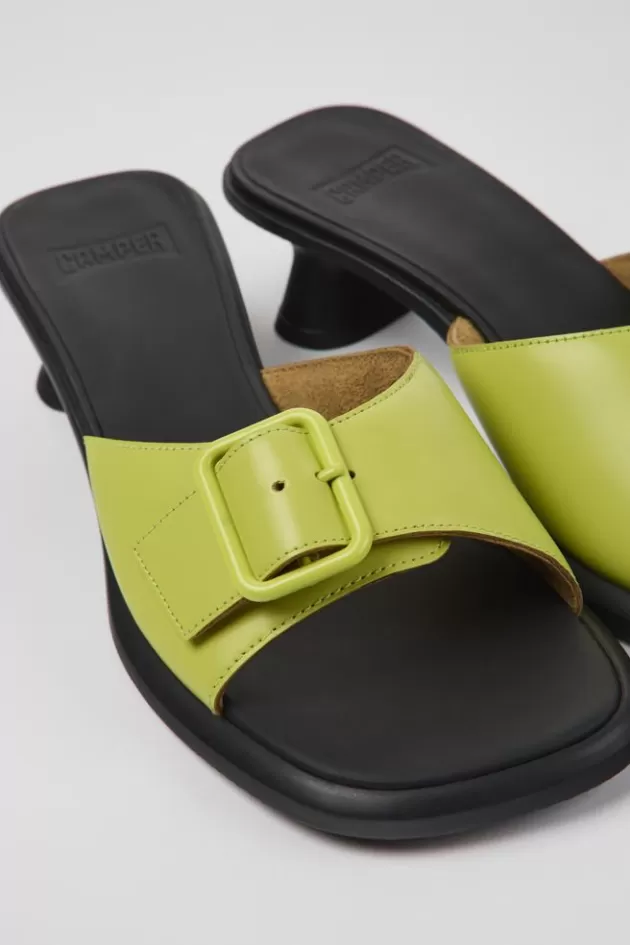 Hot Camper Groene Leren Damessandalen