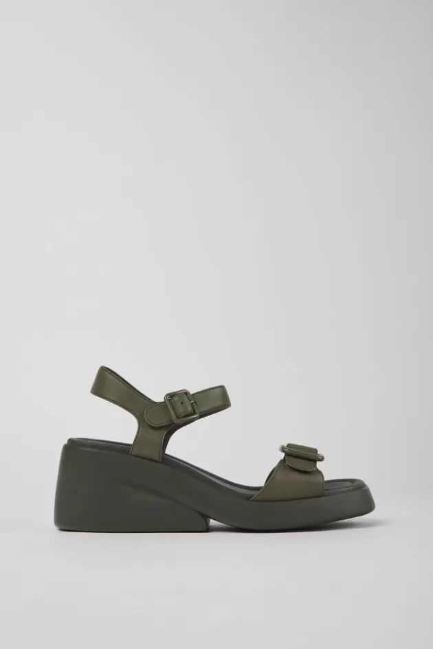 Flash Sale Camper Groene Leren Damessandalen