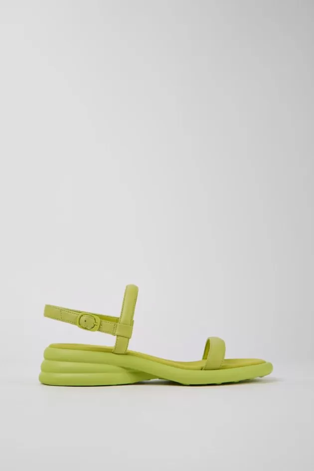 Discount Camper Groene Leren Damessandalen
