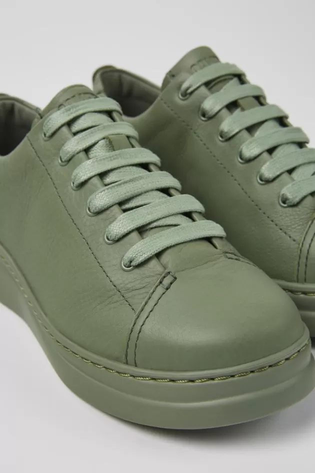 Best Camper Groene Leren Damessneakers