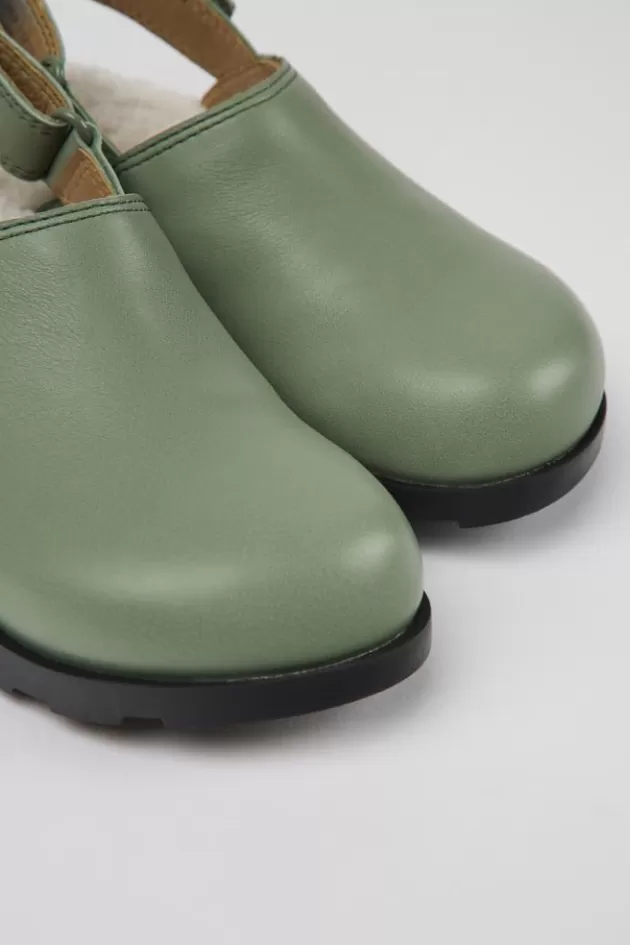 Store Camper Groene Leren Kinderklompen
