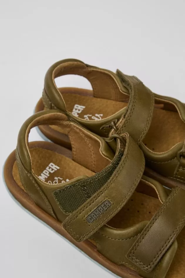 Clearance Camper Groene Leren Kindersandalen
