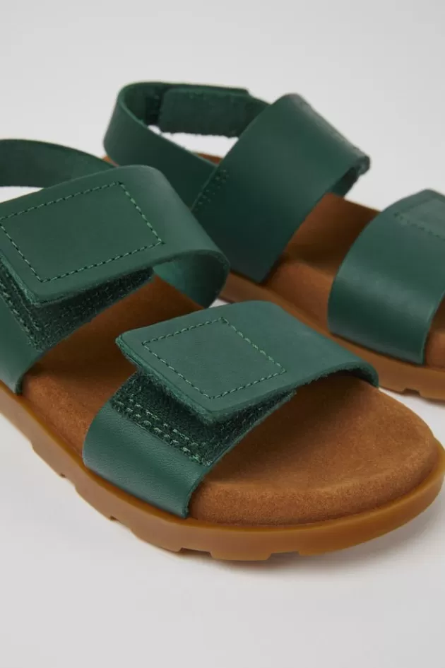 Hot Camper Groene Leren Kindersandalen