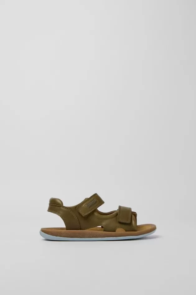 Clearance Camper Groene Leren Kindersandalen