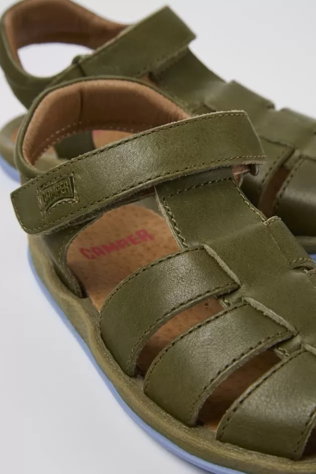 Clearance Camper Groene Leren Sandaal