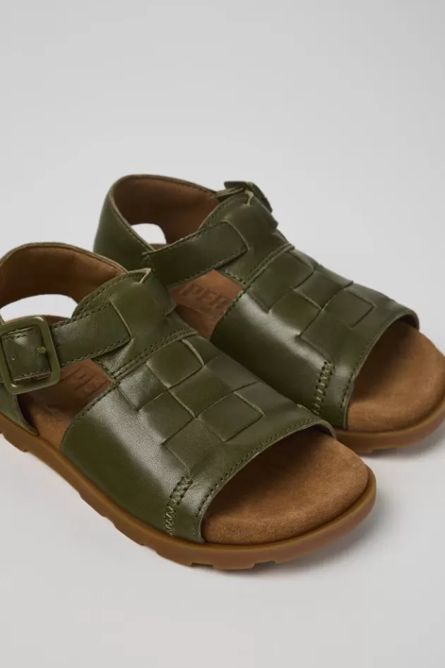 Flash Sale Camper Groene Leren Sandaal