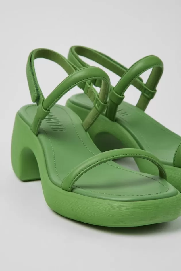 Outlet Camper Groene Leren Sandaal Voor Dames