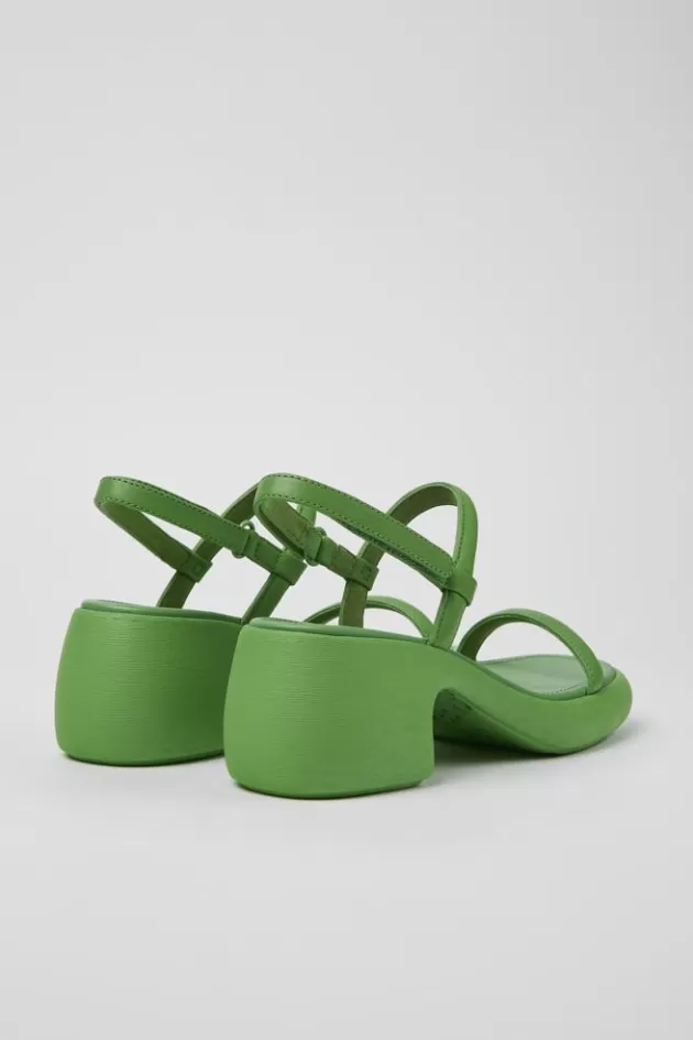 Outlet Camper Groene Leren Sandaal Voor Dames