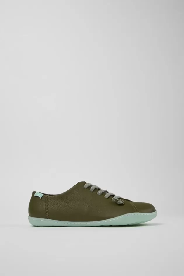 Outlet Camper Groene Leren Schoen Voor Dames