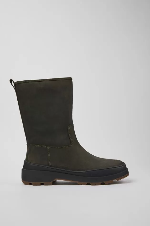 Best Sale Camper Groene Nubuck Damesboots