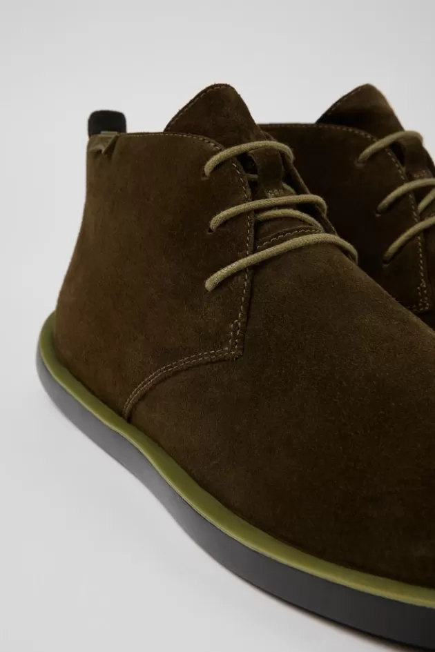 Clearance Camper Groene Nubuck Desert Boot Voor Heren
