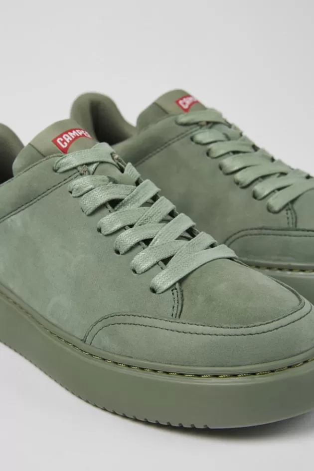 Store Camper Groene Nubuck Sneakers Voor Dames