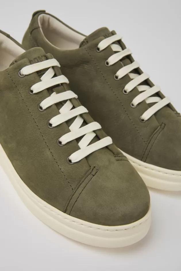 Cheap Camper Groene Nubuck Sneakers Voor Dames
