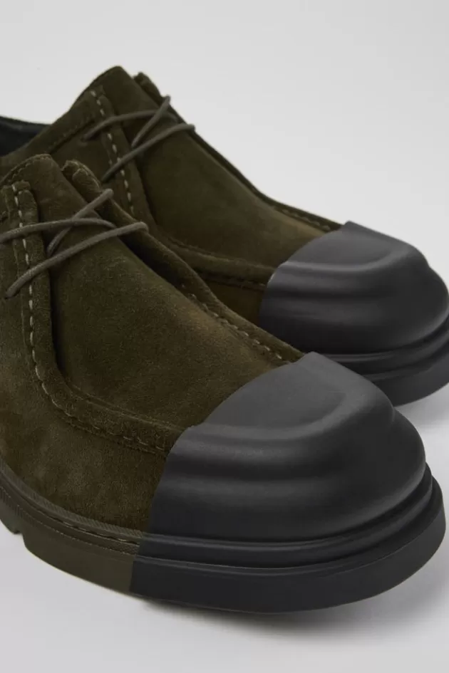 Best Camper Groene Nubuck Wallabee-Schoen Voor Heren