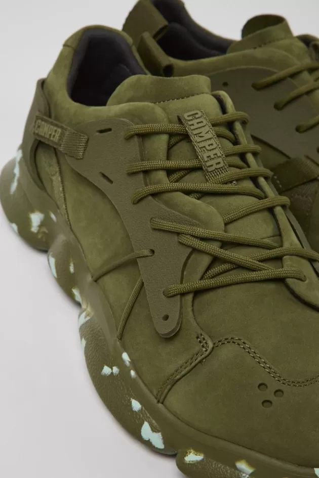Store Camper Groene Sneaker Van Nubuck/Textiel Voor Heren