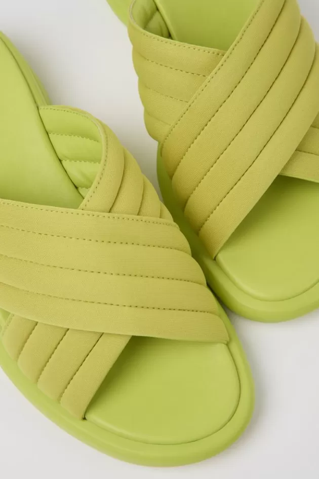 Store Camper Groene Stoffen Damessandalen