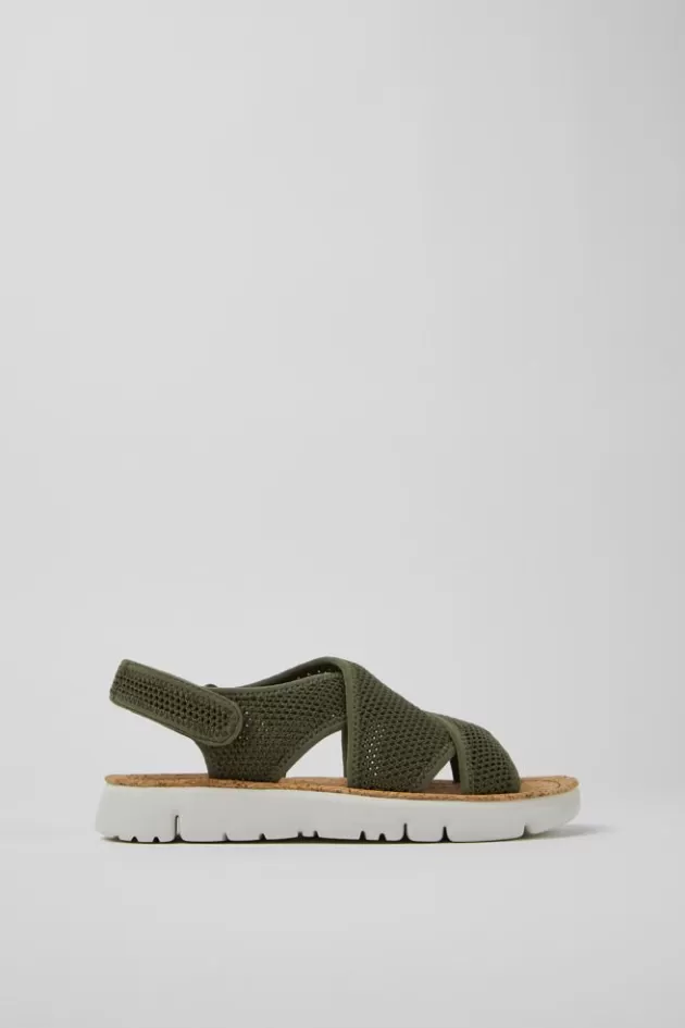 Cheap Camper Groene Stoffen Damessandalen