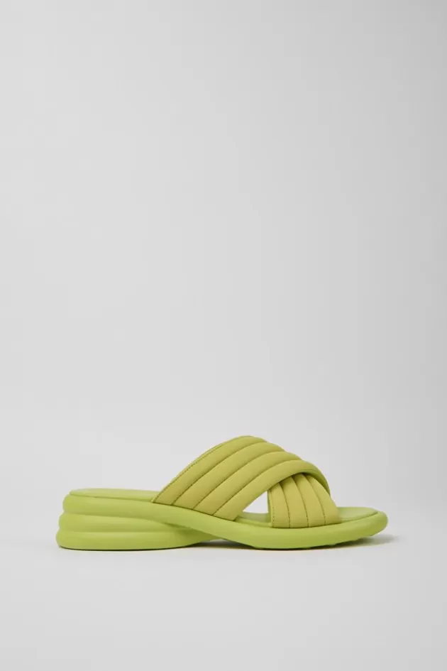 Store Camper Groene Stoffen Damessandalen