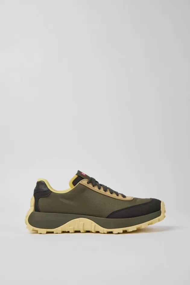 Store Camper Groene Stoffen En Nubuck Damessneakers