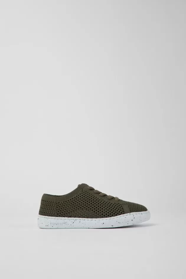 Store Camper Groene Stoffen Kinderschoenen