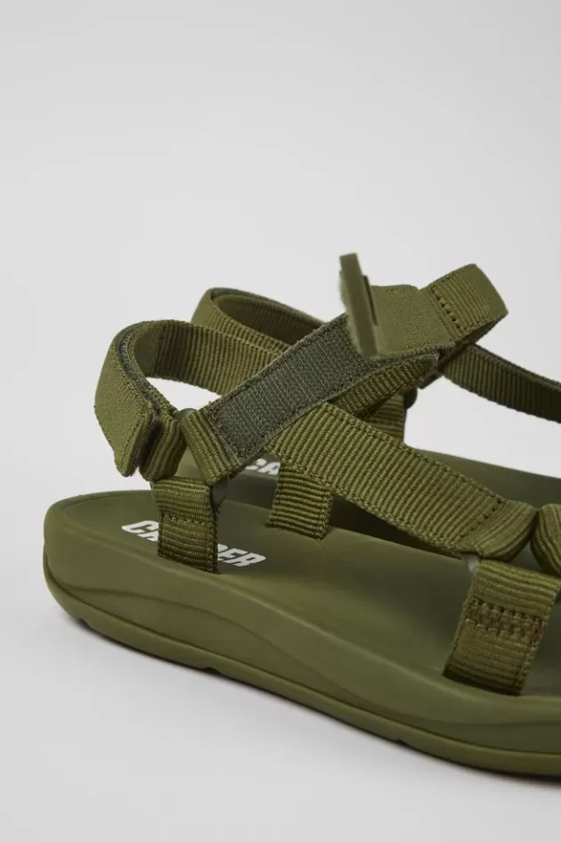 Sale Camper Groene Textiel Sandaal Voor Dames