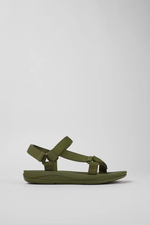 Sale Camper Groene Textiel Sandaal Voor Dames