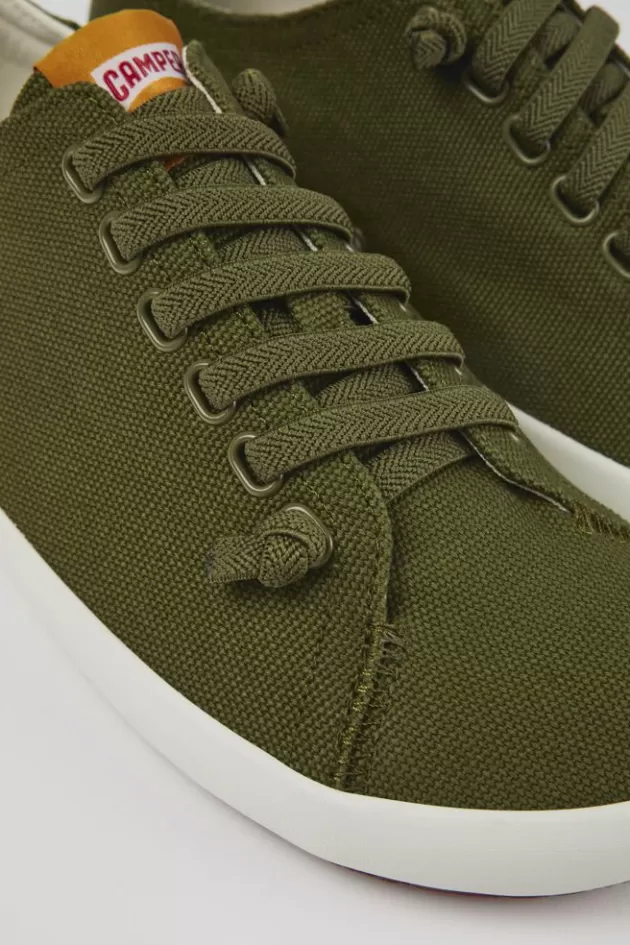 New Camper Groene Textiel Sneaker Voor Heren