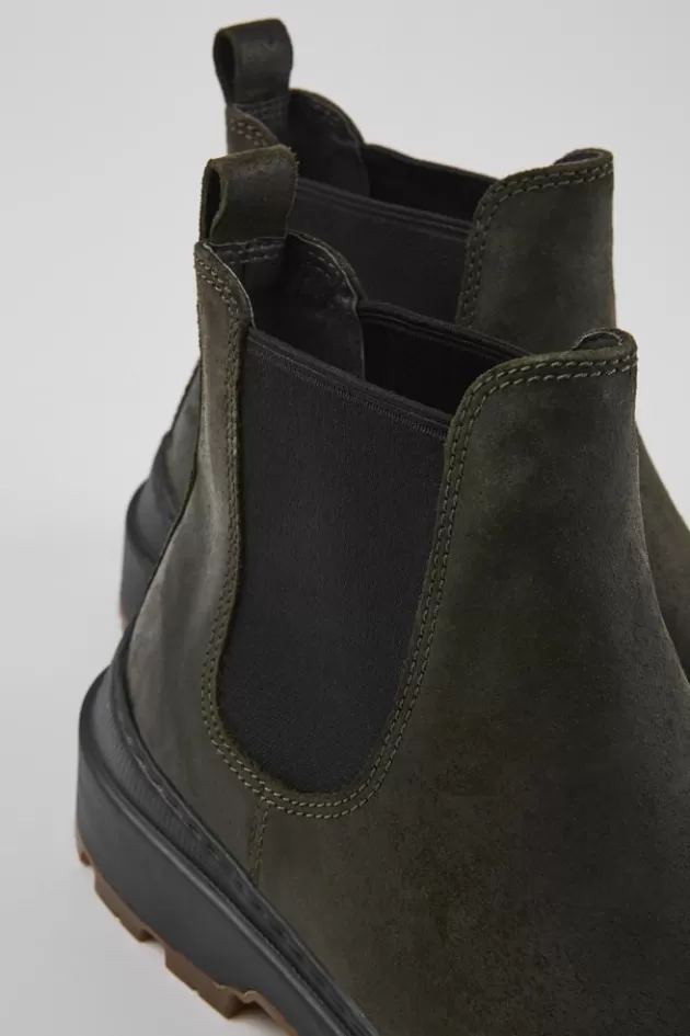 Clearance Camper Groengrijze Nubuck Enkelboots Voor Heren
