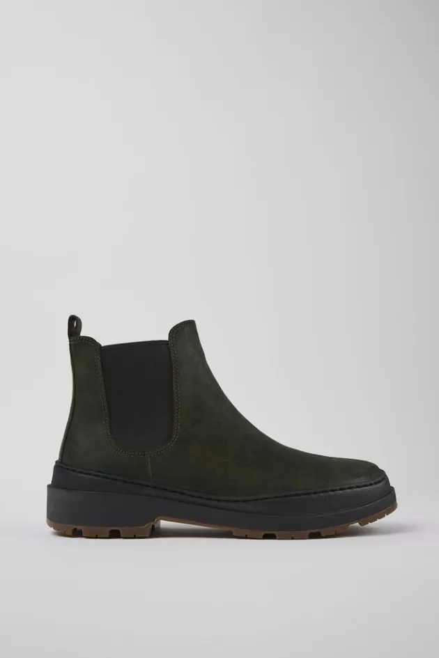 Clearance Camper Groengrijze Nubuck Enkelboots Voor Heren